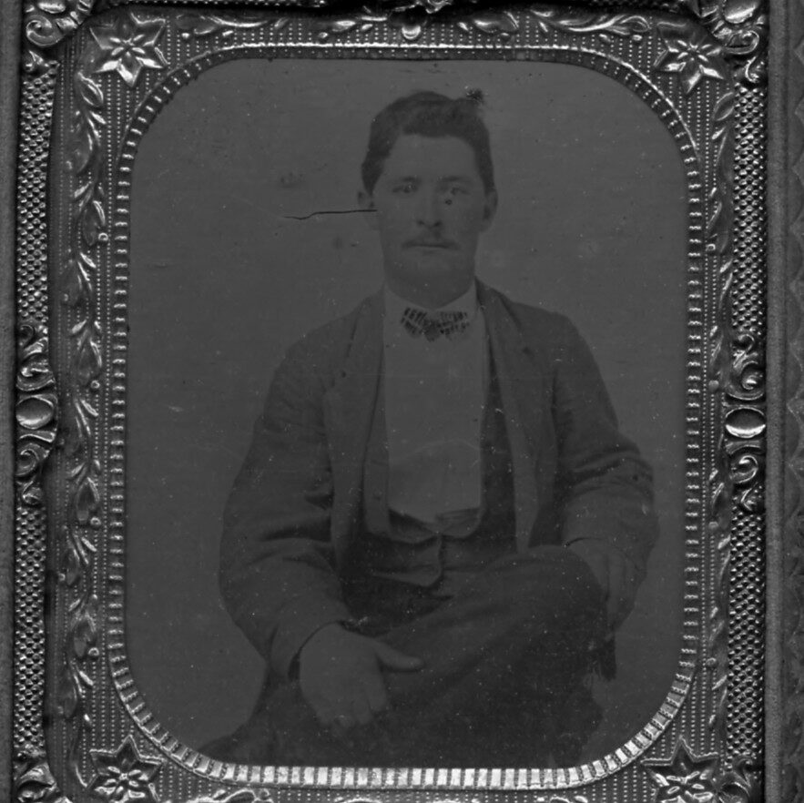 Anderson Jackson Davison — Cased Tintype Portrait as a Young Man